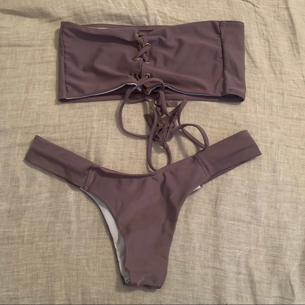 Lavender bathing suit set